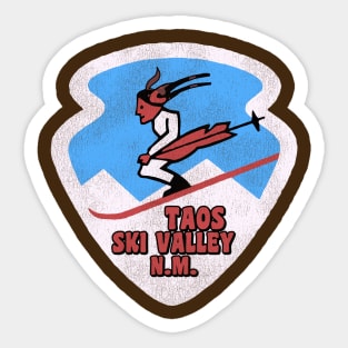 Taos New Mexico Ski Valley Vintage Tourist Souvenir Sticker